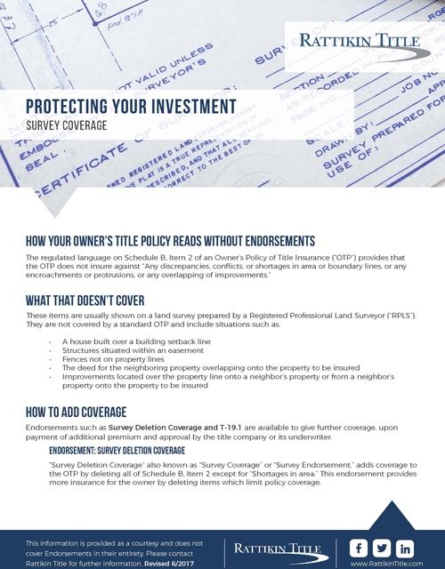 Protecting Your Investment: Survey Coverage